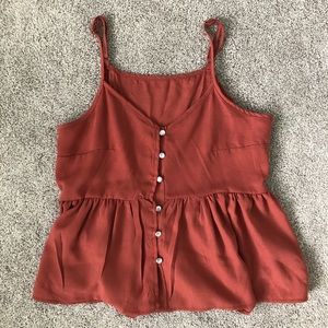 SHEIN Size S Burgundy Cami Flowy Tank